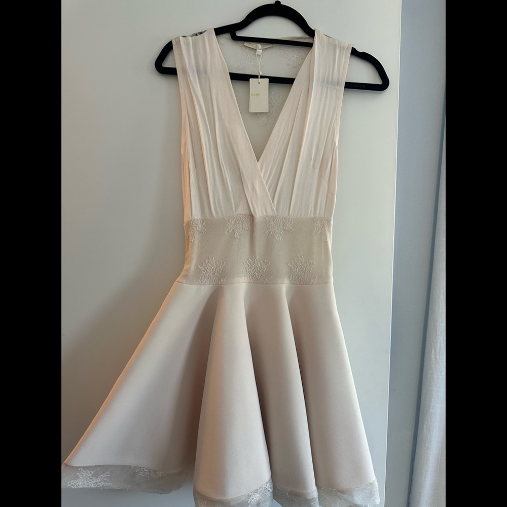 Maje baby pink minidress size 1 NEW WITH TAGS